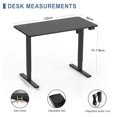 thumbnail image 3 of Electric Height Adjustable Standing Desk – 120 x 60 cm, Steel Frame, Ultra-Quiet Motor, Quick Assembly, LED Display with Memory Presets, 3 of 5