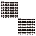 thumbnail image 3 of Decoración de pared Advancent 100 piezas espejo acrílico corazón negro, 3 of 6