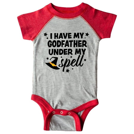 

Inktastic I Have My Godfather Under My Spell with Cute Witch Hate Gift Baby Boy or Baby Girl Bodysuit