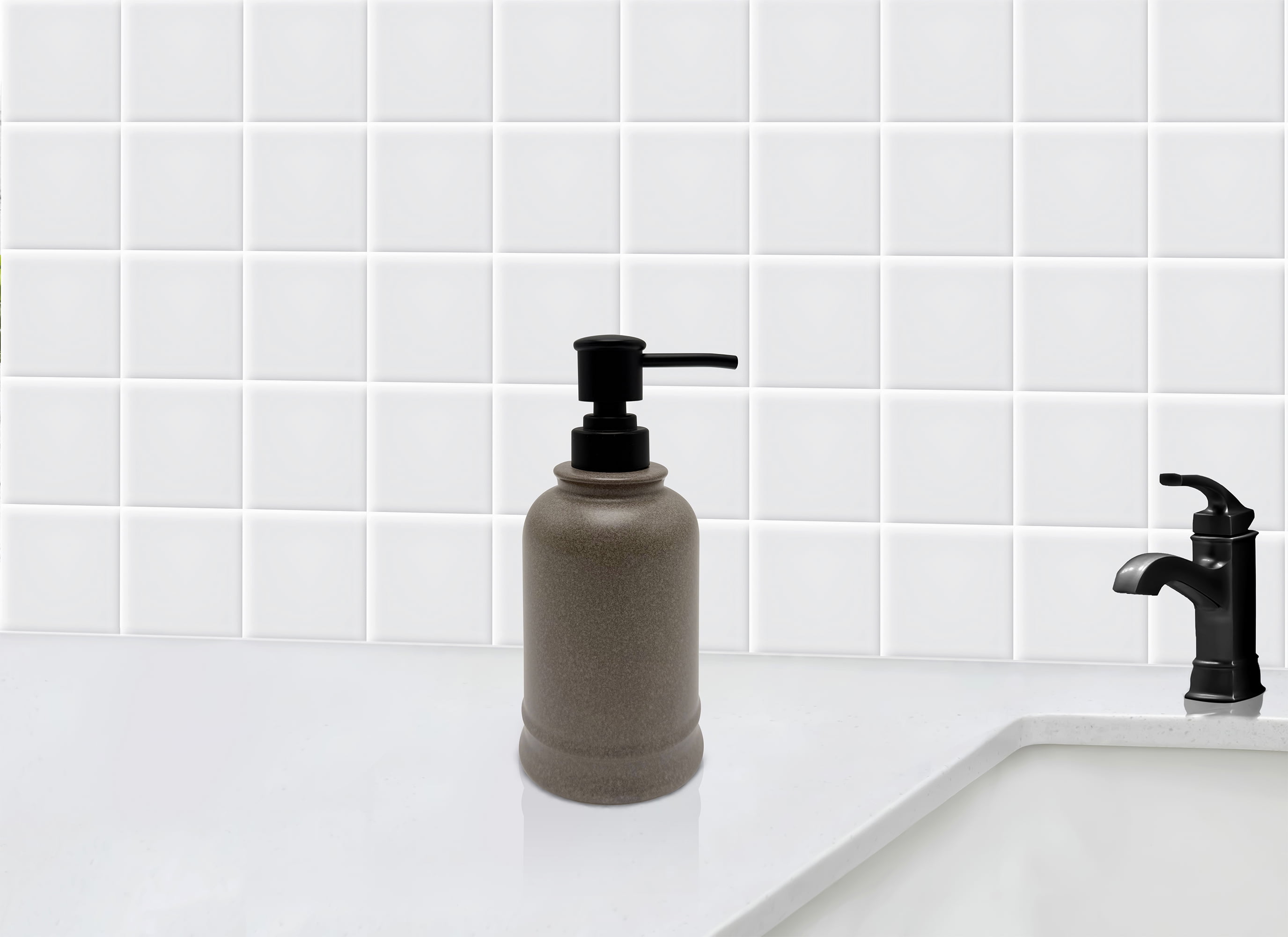 Better Homes & Gardens 3 Piece Bath Set Plain Bathroom Ceramic, Plastic Bathroom Canister Sets