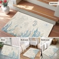 thumbnail image 5 of Entryway Rug 2'x3', Blue Seahorse Coastal Small Rug for Kitchen Bathroom Door Mat Indoor Entrance, Summer Beach Nautical Ocean Coral Vintage Non-Slip Area Rugs Floor Mats Carpet Front Door Rugs, 5 of 8