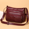 thumbnail image 2 of Bolsos de mujer con muchos bolsillos, bolsos cruzados de hombro de gran capacidad con múltiples bolsillos y monedero, nuevo bolso mensajero de cuero de PU, 2 of 5