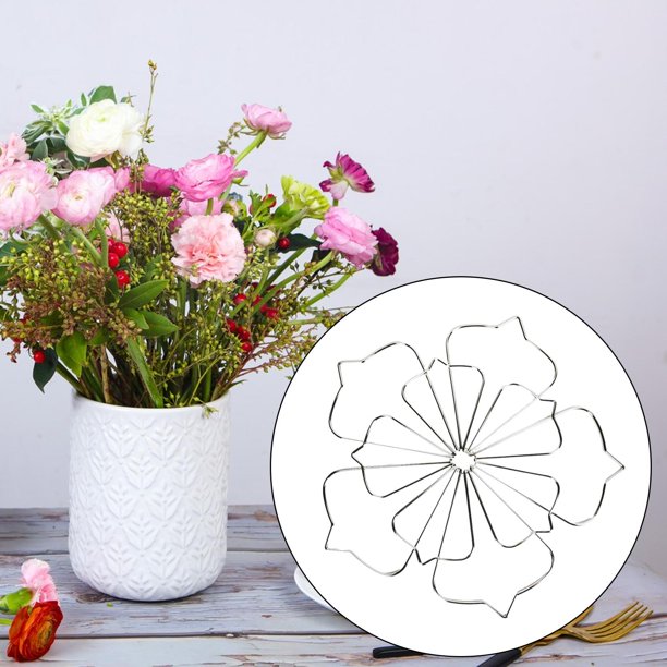 Soporte para arreglos florales, tapas de flores para arreglos, rejilla floral, organizador de tapas florales, tapa de flores de acero inoxidable Estilo A