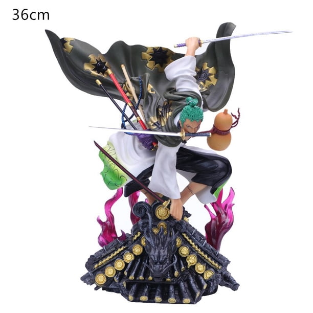 Personaje de Anime de una pieza, estatua de Roronoa Zoro, edición de batalla, colección de modelos de acción de PVC, muñeco acrobático genial, regalo para niños xuanjing unisex