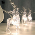 thumbnail image 1 of Cadena de renos de Navidad Lámpara de hadas Adorno de árbol de Navidad Decoración de luz LED (Blanco) brillar  Electrónica, 1 of 2