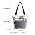 thumbnail image 3 of Pofeuu Flamingo Palm Trees Print Women Fashion Shoulder Handbags Top Handle Satchel Bags Tote Shoulder Shopping Bag Stylish Canvas Tote Bag, 3 of 6