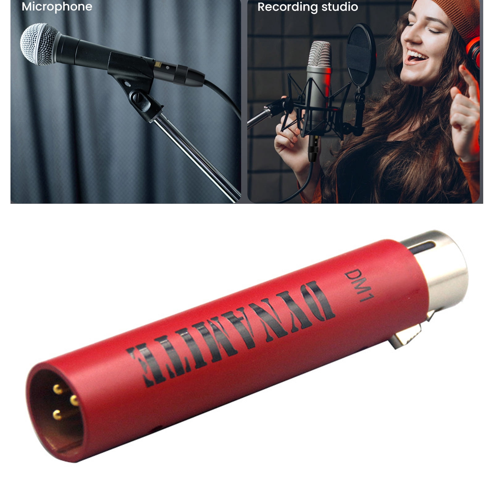 Electronics DM1 Active Inline Microphones Preamplifier Stage Independents Mic Amplifiers Gains Volumes 28db Discrete