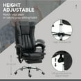 thumbnail image 4 of Vinsetto Microfiber Office Chair, High Back Computer Chair with 6 Point Massage, Heat, Adjustable Height and Retractable Footrest, Black, 4 of 10