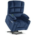 thumbnail image 4 of MCombo Dual Motor Large Power Lift Recliner Chair with Massage and Heat for Big and Tall Elderly People, Infinite Position, Fabric 7680 (Navy Blue, Large), 4 of 9