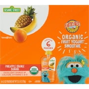 Earth's Best Organic Fruit Yogurt Smoothie Toddler Food, Pineapple Orange Banana, 4.2 oz Pouches (6 Pack)