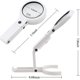 thumbnail image 2 of Rechargeable Handheld Magnifier with 5x Magnification and 8 LED Lights - Portable Illuminated Magnifying Glass, 2 of 5