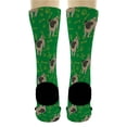 thumbnail image 5 of ThisWear Dog Crew Socks Pug Socks for Women Men Pug Novelty Gifts Dog Bday Supplies 12-Pair Green Crew Socks, 5 of 5