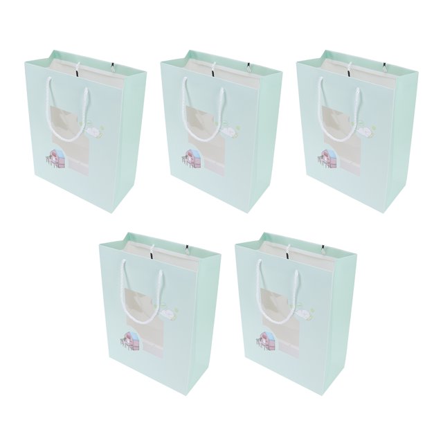 Bolsa de regalo ANGGREK Patrones de Dibujos Animados Cartón blanco 33x25x12cm