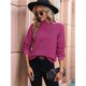 thumbnail image 4 of Camisas de Larga para Mujer, Conjuntos de Otoño, Camisetas con Cuello en V, Blusas Tipo Túnica con Botones, Ropa de Moda Rosa Roja M, 4 of 7