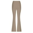 thumbnail image 4 of Yoga Pants Women, Audhol 2025 Womens High Waist Leggings Regular Solid Flared Pants Active Workout Yoga Pants Trousers Flare Leg Yoga Pants Khaki XL, 4 of 5