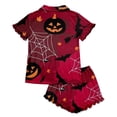 thumbnail image 7 of JAJAHO Girls Pajamas Sets Halloween Sleepwear Sizes 3-13 Tie Front Ruffle Short Sleeve Top Shorts 2 Piece Set, 7 of 7