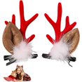 thumbnail image 2 of Christmas Hair Clips | Cute Reindeer Antlers Hair Pins | Deer Horn / Ears Christmas Accessories Hairpin for Women Kids Girls Holiday Party, 2 of 9