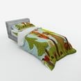 thumbnail image 3 of Ambesonne Cartoon Bedding Set 4 Pcs, Forest Animals, Queen, Multicolor, 3 of 3