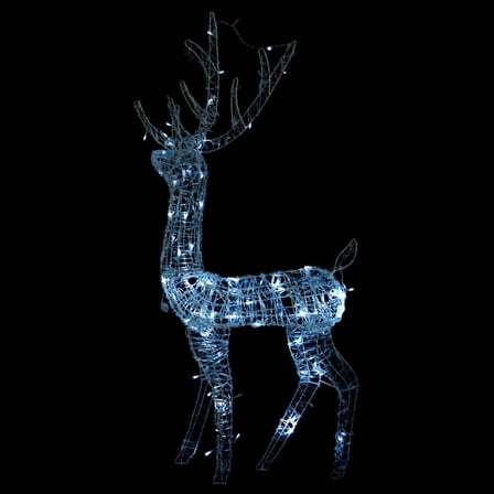 Benjara Outdoor Reindeer Christmas Decoration- 140 Cool White LED Lights