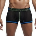 thumbnail image 2 of FRSASU Men Pants Mesh Splicing Pants Men Underwear Underpants Breathable Soft Panties Black L, 2 of 7