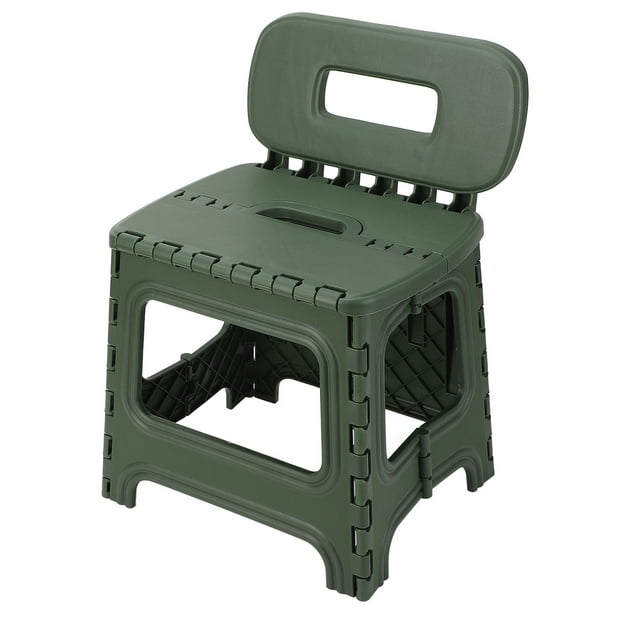 Sturdy PP Foldable Step Stool with Handle, 300 Lb Capable Portable Stool for Kitchen, Bathroom & Outdoor Activities, Non Slip Surface, Compact & Easy Storage