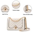 thumbnail image 3 of Bolso bandolera para mujer, bolso pequeño, bandolera de piel sintética, cartera, bolso de noche, cinturón acolchado, 3 of 5