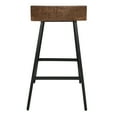 thumbnail image 4 of Curved Wooden Seat Counter Stool with Tubular Legs, Set of 2, Brown and Black- Saltoro Sherpi, 4 of 5