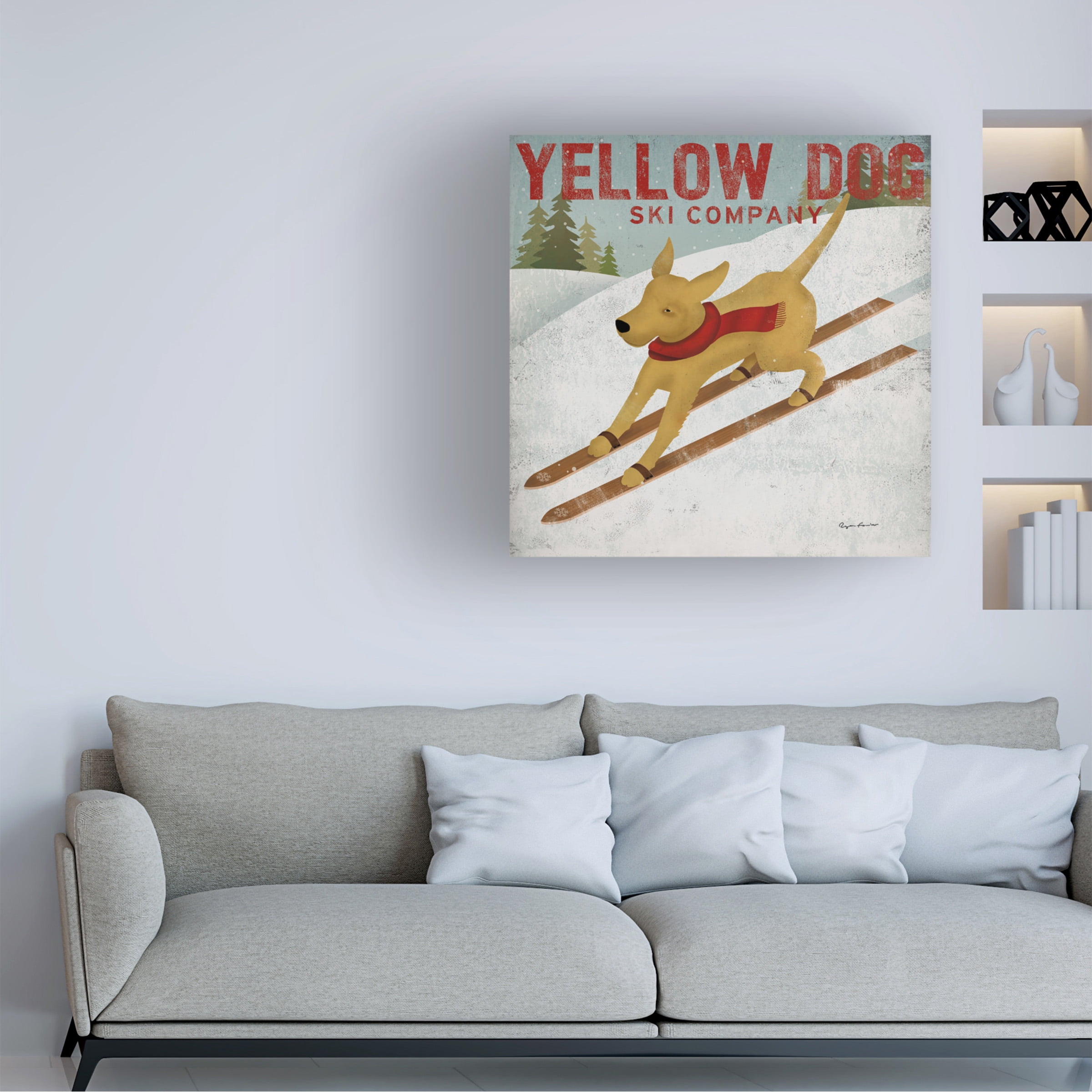 Trademark Fine Art 'Yellow Dog Ski Co' Canvas Art by Ryan Fowler