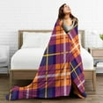 thumbnail image 5 of DouZhe Ultra-Soft Micro Fleece Lightweight Flannel Bed Blanket, Retro Scottish Red Plaid Print Cozy Warm Throw Blankets, 40"x30", 5 of 7