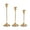 Rose Gold, variant on Gold Aluminum Alloy Candle Holders Set Of 3 With Layered Height Variation For Dining Table Wedding Holiday Decor 3Pc Size 8.66X8.27X2.76In Weight 0.441Lb
