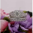 thumbnail image 4 of 2.50Ct Round Cut Simulated Diamond Trio Band Set Engagement Women's Ring 14k White Gold Plated Pure 925 Sterling Silver, 4 of 4