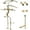 Polished Brass, variant on Kingston Brass CCK5102AL Vintage Freestanding Clawfoot Tub Faucet Package with Supply Line, Hand Shower and Tub Drain, Polished Brass