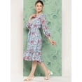 thumbnail image 4 of Janasya Women's Sky Blue Georgette Digital Printed A Line Dress, 4 of 6