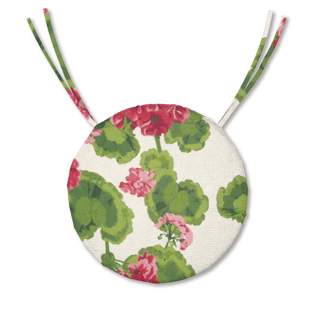 UVProtected Round Outdoor Chair Cushion with Ties, 16"x 2"