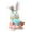 B, variant on kjfeif 9.45" Easter Standing Bunny Toy Cute Light Up with Colorful Easter Eggs and Carrots Adorable Decor for Spring Party Garden Home Indoor Table Wedding Decoration Supplies