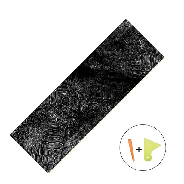 Car AB Pillar Backi Sticker Brocade Embroidery Stickers Vehicle Adhesive Fabric Stickers Auto Decorative Wrap Multicolor
