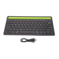 thumbnail image 1 of Teclado inalámbrico para múltiples dispositivos, teclado Bluetooth para múltiples dispositivos, teclado inalámbrico, teclado recargable para tableta Bluetooth, diseño elevado, 1 of 9