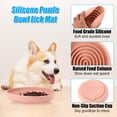 thumbnail image 3 of Silicone Slow Feeder Dog Bowl, 7.5 inch Puzzle Bowl with Suction Cup, Non-Slip Dog Feeding Bowl to Slow Down Eating, Slowdown Bowl Pet Food Dish for Small Medium Size Dog (Pink), 3 of 8