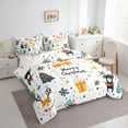 thumbnail image 3 of Castle Fairy Bear Fox 7pcs Bedding Comforter Set for Children,Polka Dots Queen Bedding Sets Super Cozy,Festival Xmas Queen Sheet Sets,Breathable Home Decor, 3 of 8