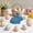 Blue, variant on Home Decor - Easter Bunny Flocked Decorative Ornaments Easter Party Decorations Wreaths Floral Branches Table Decorations Diy Accessories.