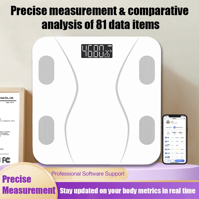 COWIN Smart Body Fat Scale, USB Rechargeable, White photo 3