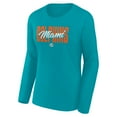 thumbnail image 2 of Women's Fanatics Aqua Miami Dolphins Long Sleeve Scoop Neck T-Shirt, 2 of 3