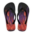 thumbnail image 2 of Psesaysky Boys' Beach Sandal Watercolor Flame Print Trendy Slip-on Flip-Flop Sandals for Swim Pool Size 12, 2 of 7