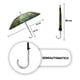 thumbnail image 4 of Paraguas Sombrilla Importadora La Merced Grande Mango Curvo Verde Militar Flores Tela Resistente Plegable Semiautomático, 4 of 4