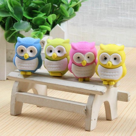 - Fancyleo Cartoon Animal Owl Eraser Pencil Office Stationery Cute Student Nice Vogue