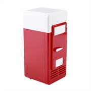 Mini USB Fridge Small USB Refrigerator Car Cans LED Mini USB Refrigerator USB Refrigerator Drinks Beverage Cans Refrigerator And Heater