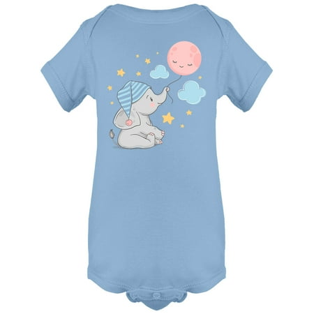 

Cute Elephant In A Sleeping Cap Bodysuit Infant -Image by Shutterstock 6 Months