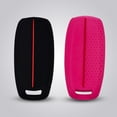 thumbnail image 3 of Autobase Silicone Key Fob Cover for 2023 2024 2025 Nissan Rogue Pathfinder Sentra | Rubber Remote Key Fob Protector Case with 5 Buttons - Black and Pink - 2 Pcs, 3 of 4