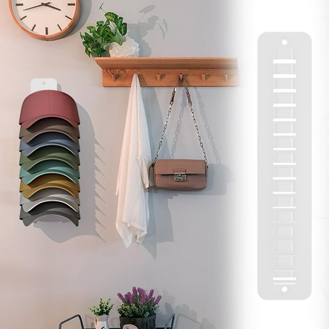 Fiudx Perchero para Gorras de Béisbol, Organizador de Pared Que Ahorra Espacio, Gancho Duradero para Exhibir Gorras, Fácil de Instalar, Ideal para El Hogar y La Oficina, Ideal para Los Amantes de Los