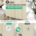 thumbnail image 3 of Forro de cortina de ducha AmazerBath EVA 8G resistente color beige, 3 of 9